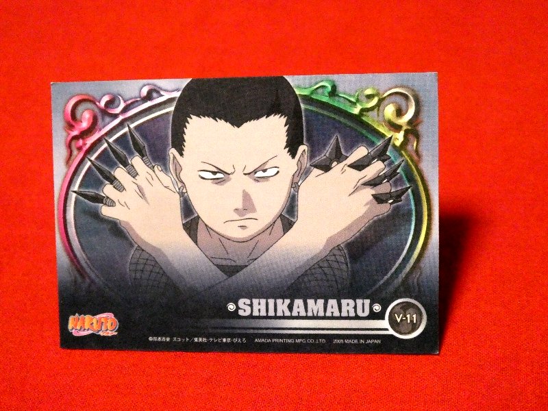 NARUTO ナルト AMADA Trading Card KIRA CARD キラ エッチング カード トレカ シカマル SHIKAMARU V-11 Trading Card