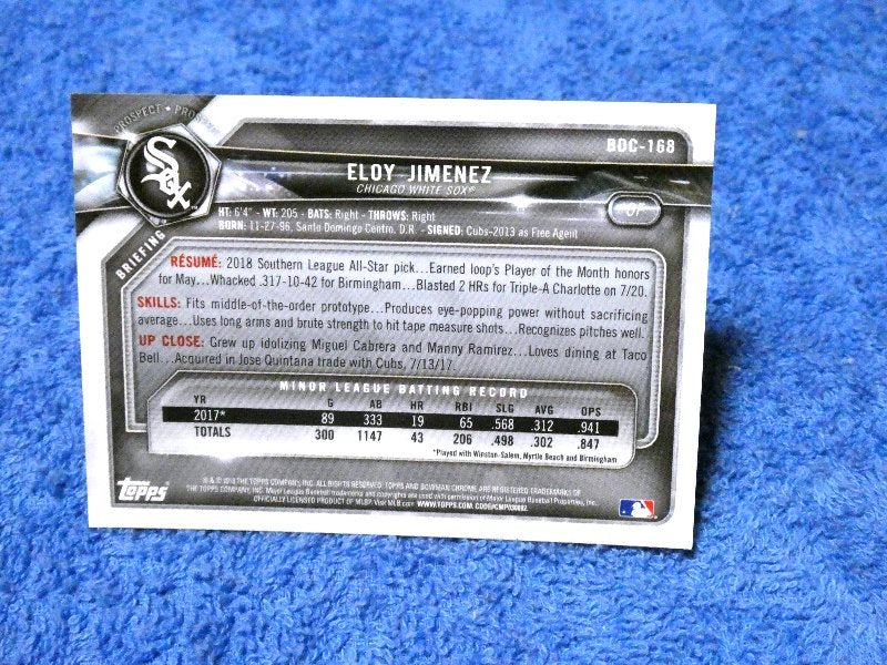 2018 TOPPS 野球 BASEBALL Trading Card KIRACARD キラカード トレカ エロイ・ヒメネス ELOY JIMENNEZ 250枚限定 BDC-168 Trading Card
