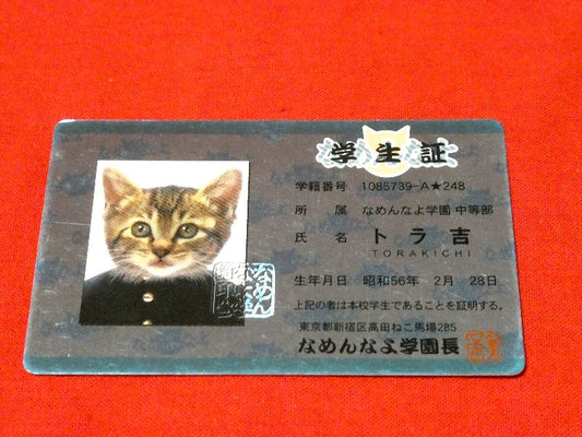 なめ猫 なめねこ Trading Card CARD parody CARD パロディ KIRA CARD キラカード トレカ トラ吉 Trading Card