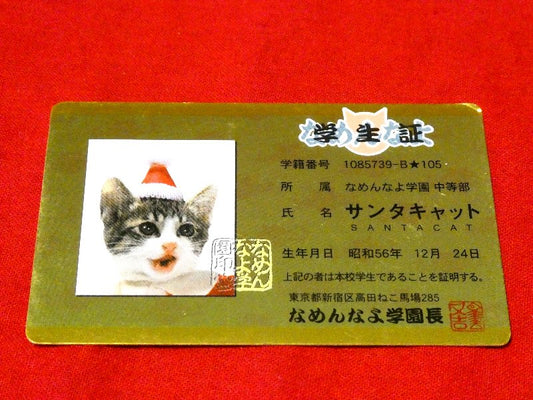 なめ猫 なめねこ Trading Card CARD parody CARD パロディ KIRA CARD キラカード トレカ サンタキャット Trading Card