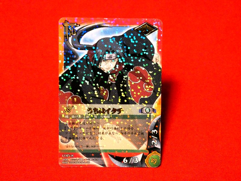 NARUTO ナルト ナルトカードゲーム Trading Card KIRACARD キラ カード トレカ うちはイタチ ITACHI COIN-8 Trading Card
