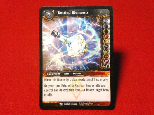 World of Warcraft ワールド オブ ウォークラフト KIRACARD キラカード トレカ bottled elements 231/263 Trading Card