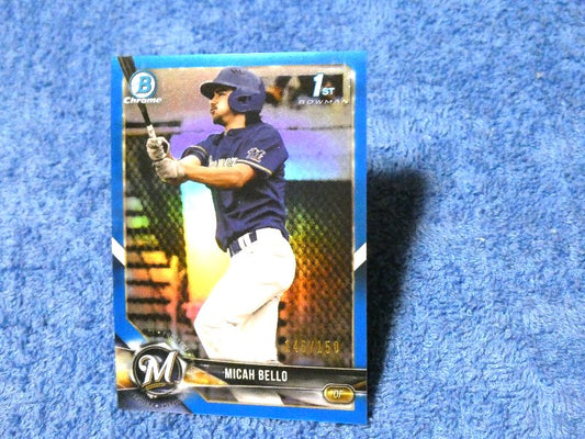 2018 TOPPS 野球 BASEBALL Trading Card KIRACARD キラカード トレカ MICAH BELLO 150枚限定 BDC-111 Trading Card