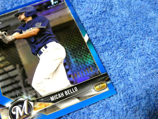 2018 TOPPS 野球 BASEBALL Trading Card KIRACARD キラカード トレカ MICAH BELLO 150枚限定 BDC-111 Trading Card