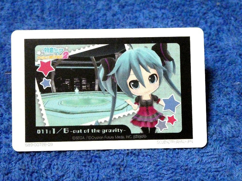 初音ミク プロジェクトミライ2 HATSUNE MIKU Trading Card AR カード トレカ 011＆012 OUTOFTHEGRAVITY 妄想スケッチ Trading Card