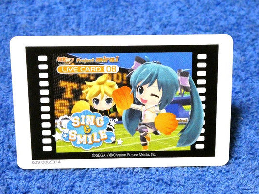 初音ミク プロジェクトミライ HATSUNE MIKU Trading Card AR カード トレカ lLIVECARD08 sing＆smile Trading Card
